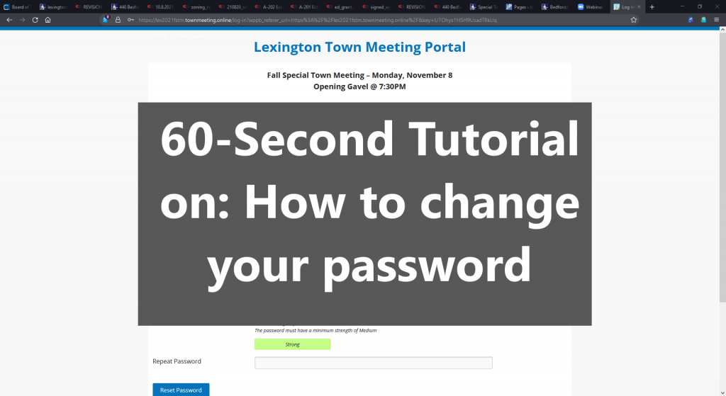 video tutorial for changing your password